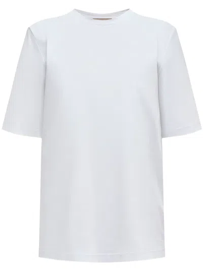 12 Storeez Crew-neck Cotton T-shirt In White