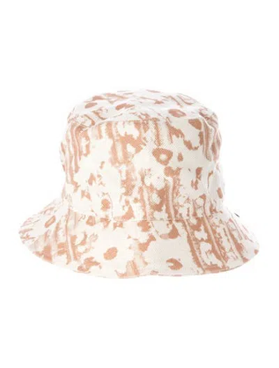 Pre-owned 120% Lino Cotton Bucket Hat W/tags In Neutrals