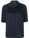 Les Copains Concealed Front Shirt In Blue