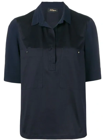 Les Copains Concealed Front Shirt In Blue