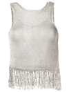Forte Forte Fringed Knit Tank Top In Neutrals