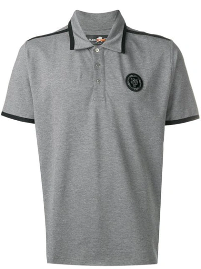 Plein Sport Logo Polo Shirt In Grey
