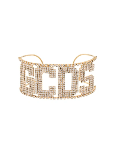 Gcds Logo Embellished Necklace In Gold