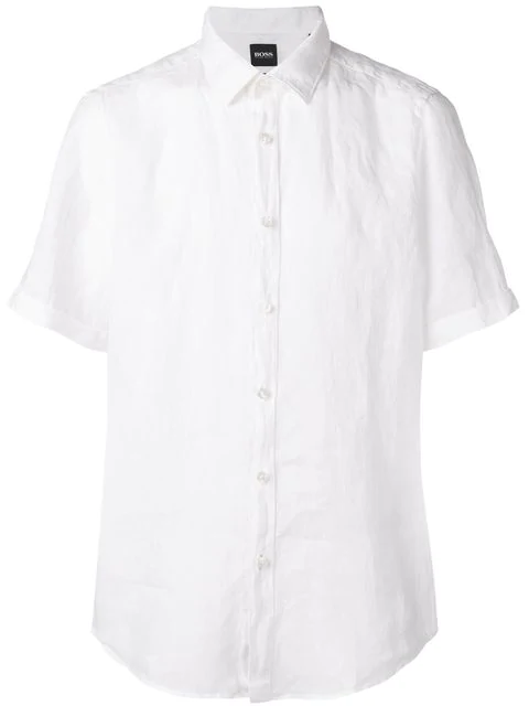 Hugo Boss Boss Short-sleeve Linen Shirt 