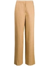 Theory Plain Trousers In Neutrals
