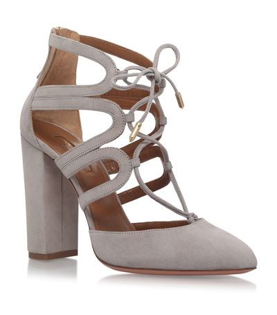 aquazzura lace heels