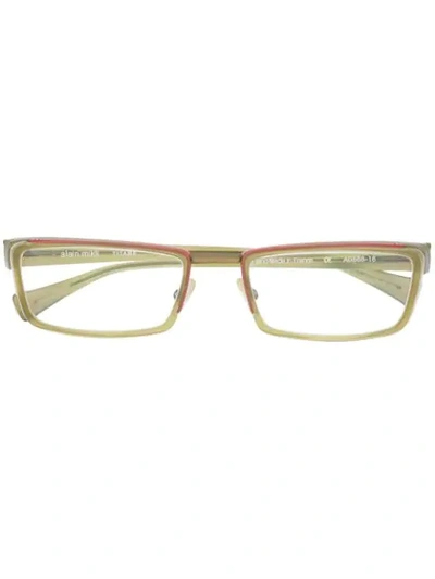 Alain Mikli Rectangular Frame Glasses In Green