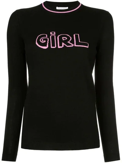 Bella Freud Girl Intarsia Jumper In Black