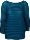 Issey Miyake Gerippter Pullover - Blau In Blue