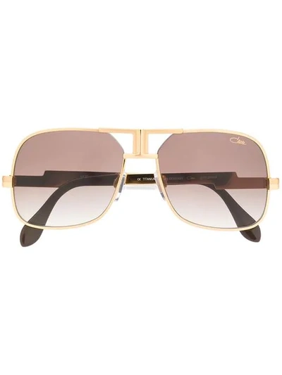 Cazal Oversized Sunglasses In Gold