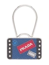 Prada Schlüsselanhänger Mit Logo - Blau In Blue