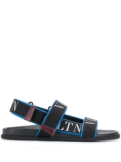 Valentino Garavani Logo Sandals In Blue