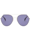 Fendi Eyewear 'eyeline' Sonnenbrille - Silber In Silver