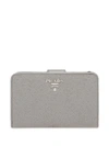 Prada Mittelgrosses Saffiano-portemonnaie In Grey