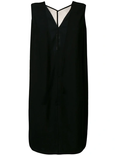 Rick Owens Sheer Panel Dress In Black