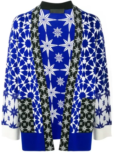 Haider Ackermann Printed Open-front Jacket In Blue