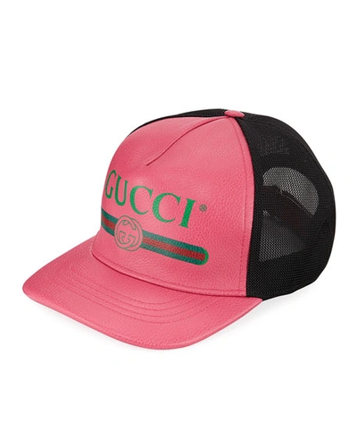 Gucci Men's Vintage Logo-print Baseball Cap, Black