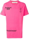 Off-white Impressionism-print T-shirt In Pink