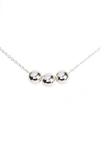 Gorjana Newport Three-bead Silvertone Adjustable Necklace