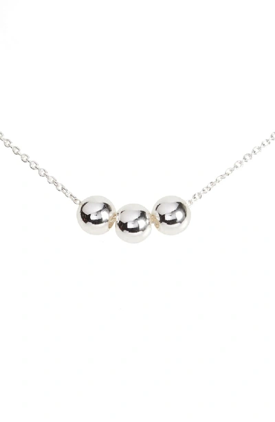 Gorjana Newport Three-bead Silvertone Adjustable Necklace