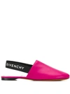 Givenchy Slingback Logo Mules In Fuxia