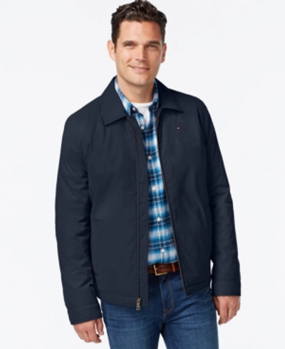 Tommy Hilfiger Men's Classic Front-zip Filled Micro-twill Jacket In Navy