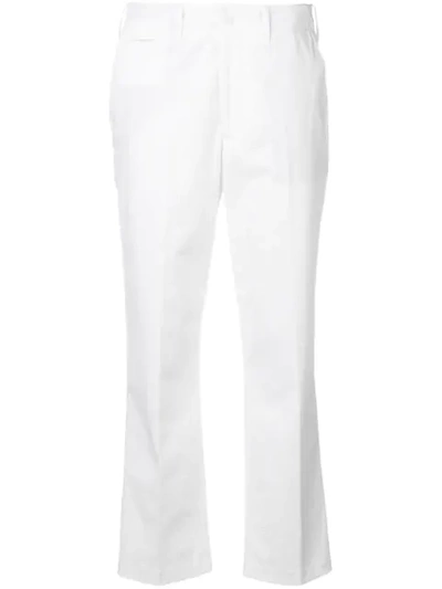 Closed High Waisted Cropped Trousers In White