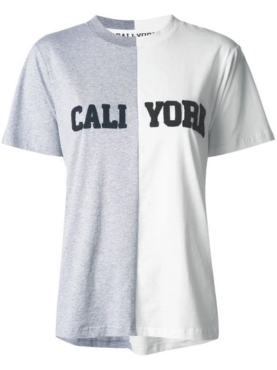 Cynthia Rowley T-shirt Mit "caliyork"-schriftzug In White