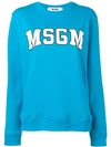 Msgm College Logo Jumper In Blue