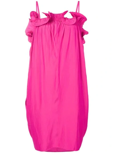 Lanvin Petal-shaped Ruffle Dress In Pink
