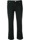 Love Moschino Cropped Flare Jeans In Black