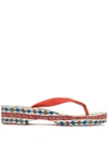 Tory Burch Flip-flops Mit Wedge-absatz - Mehrfarbig In Multicolour