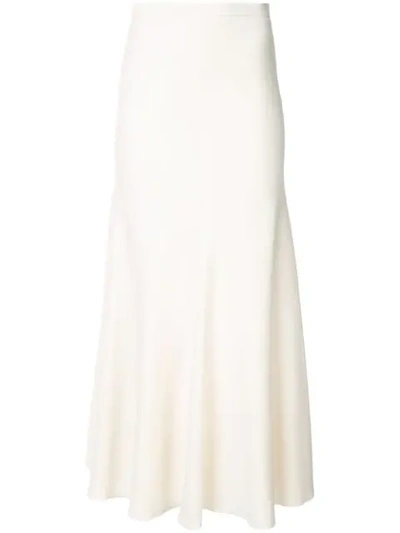 Giambattista Valli Crepe Midi Skirt In White