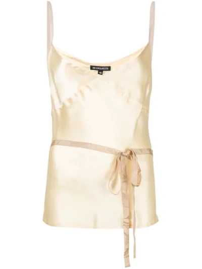 Ann Demeulemeester Sleeveless Top In Yellow