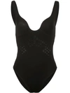 Cynthia Rowley Racy V-neck Swimsuit In Black