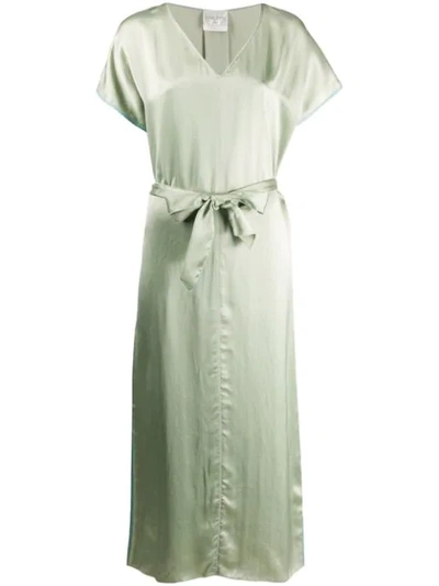 Forte Forte Belted Waist Shirt Dress In Green | ModeSens