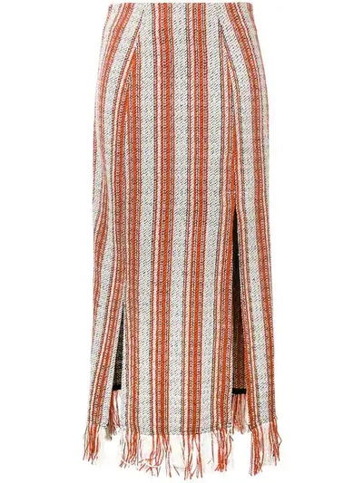 3.1 Phillip Lim / フィリップ リム 3.1 Phillip Lim Striped Fringed Skirt - White