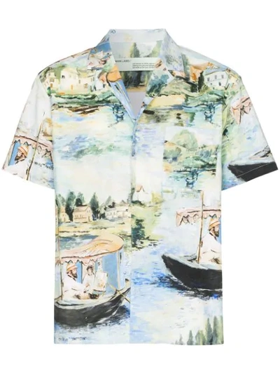 Off-white Boating Print Shirt In 9900 Multicoloured