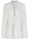 Stella Mccartney Single Breasted Suit Blazer In Grey