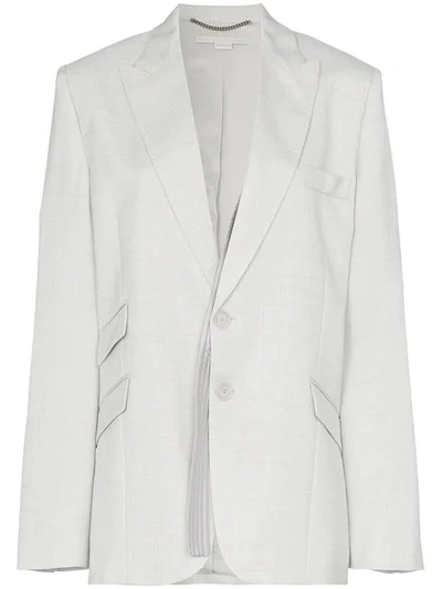 Stella Mccartney Single Breasted Suit Blazer In Grey
