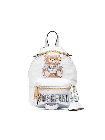 Moschino Teddy Bear Backpack In White