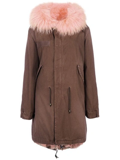 Mr & Mrs Italy Trimmed Hood Mid Parka In 4125