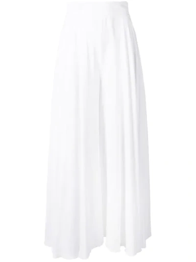 Alexandre Vauthier Wide Twill Trousers - White