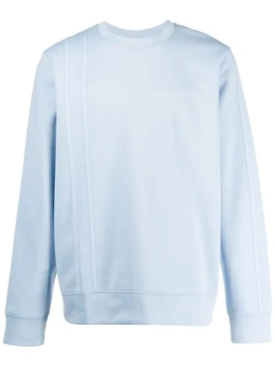 Helmut Lang Striped Detail Sweatshirt In Blue