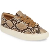 J/slides Lacee Sneaker In Natural Embossed Leather
