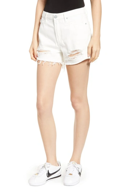 Articles Of Society Meredith Ripped High Waist Denim Shorts In Varadero