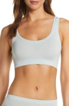 Hanro 'touch Feeling' Crop Top In Aqua Grey