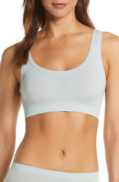 Hanro 'touch Feeling' Crop Top In Aqua Grey