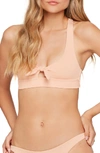 L*space Tara Ribbed Bikini Top In Desert Rose