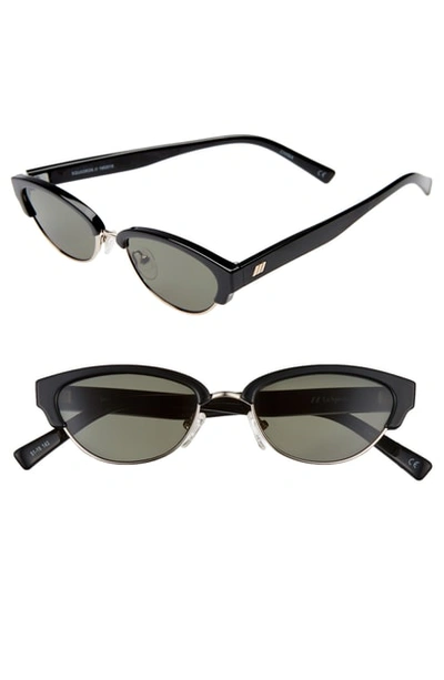 Le Specs Squadron 51mm Brow Bar Sunglasses In Black/ Khaki